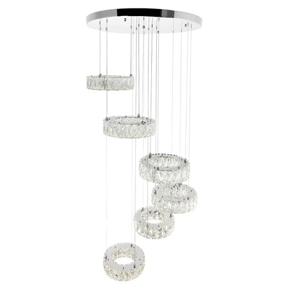 Madeline Down Chandelier, Chrome 6C