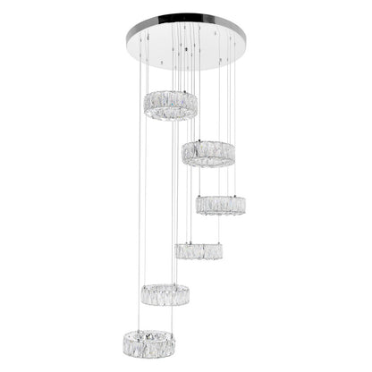 Madeline Down Chandelier, Chrome 6C