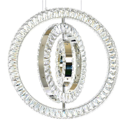 Celina 20" Down Chandelier, Chrome