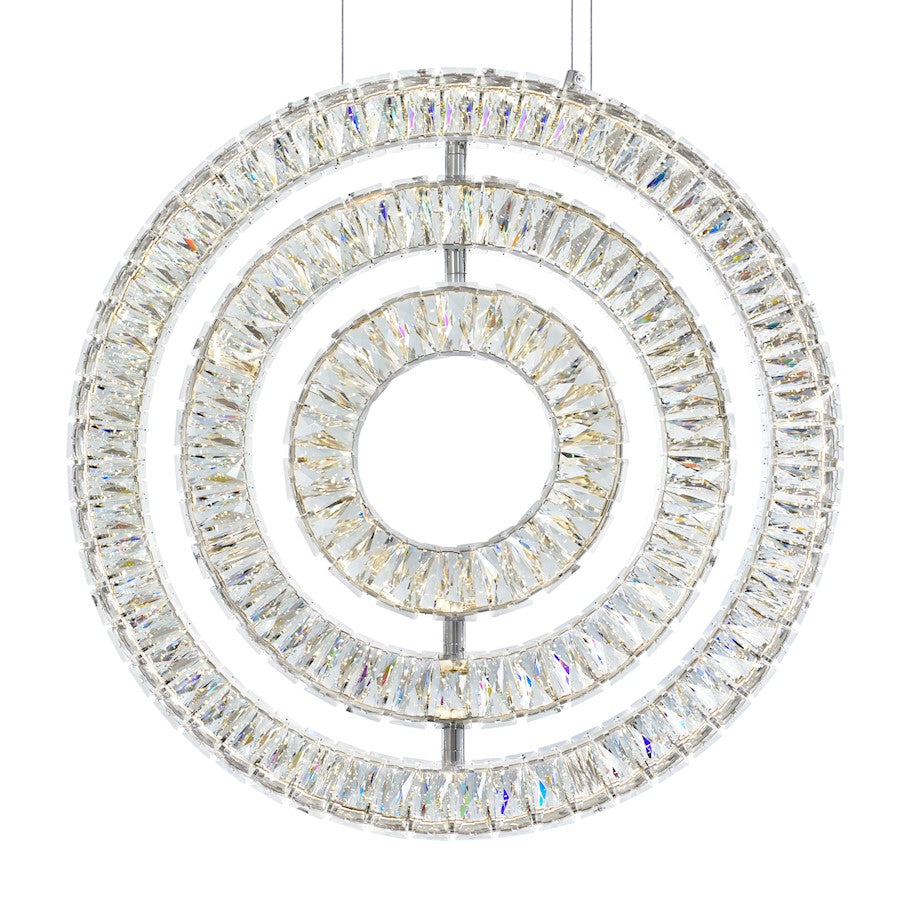 Celina 20" Down Chandelier, Chrome