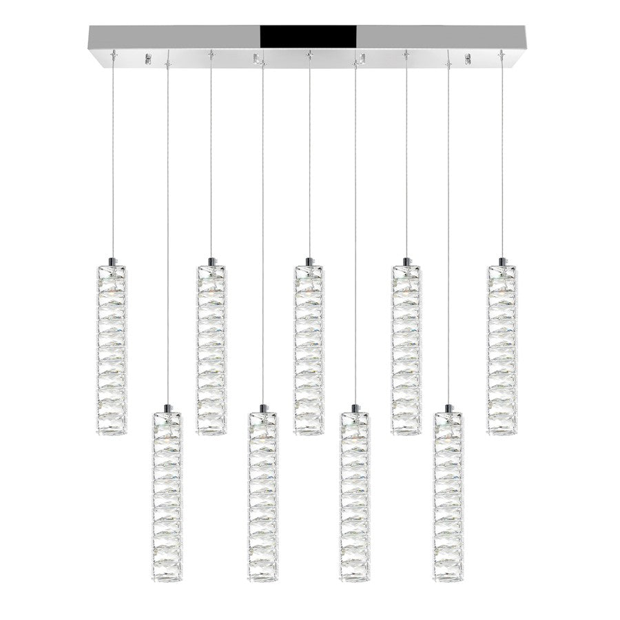 CWI Lighting Celina 32" Chandelier, Chrome - 1046P32-9-601-RC