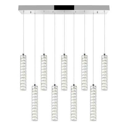 CWI Lighting Celina 32" Chandelier, Chrome - 1046P32-9-601-RC