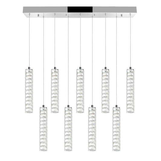 CWI Lighting Celina 32" Chandelier, Chrome - 1046P32-9-601-RC