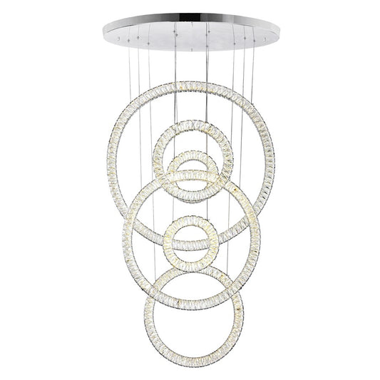 CWI Lighting Celina 34" Down Chandelier, Chrome - 1046P34-6-601