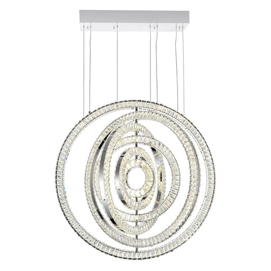 CWI Lighting Celina 37" Down Chandelier, Chrome - 1046P37-6-601