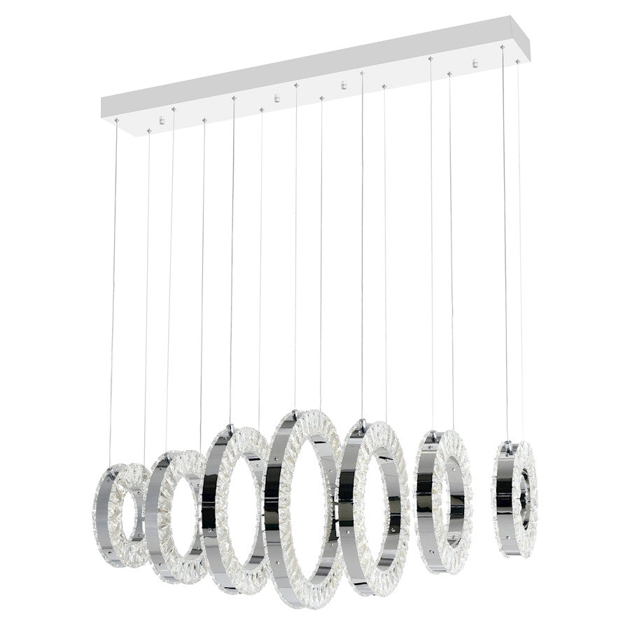 CWI Lighting Celina 37" Chandelier, Chrome - 1046P37-7-601-RC