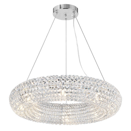 CWI Lighting Veronique 8 Light Down Chandelier, Chrome - 1057P24-8-601