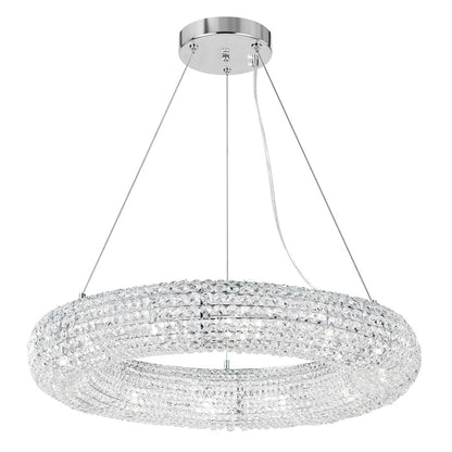 12 Light Down Chandelier, chrome