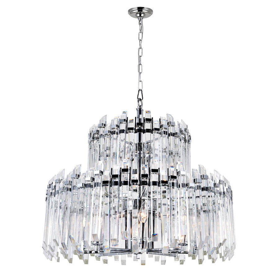 CWI Lighting Henrietta 12 Light Chandelier, Chrome - 1065P28-12-601