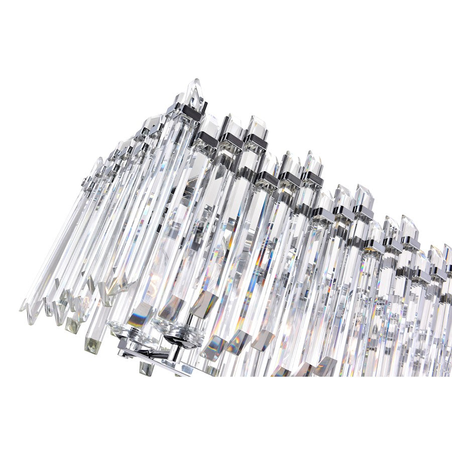 10 Light Chandelier, Chrome