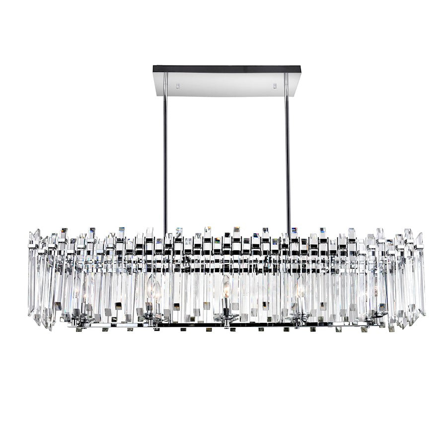 10 Light Chandelier, Chrome