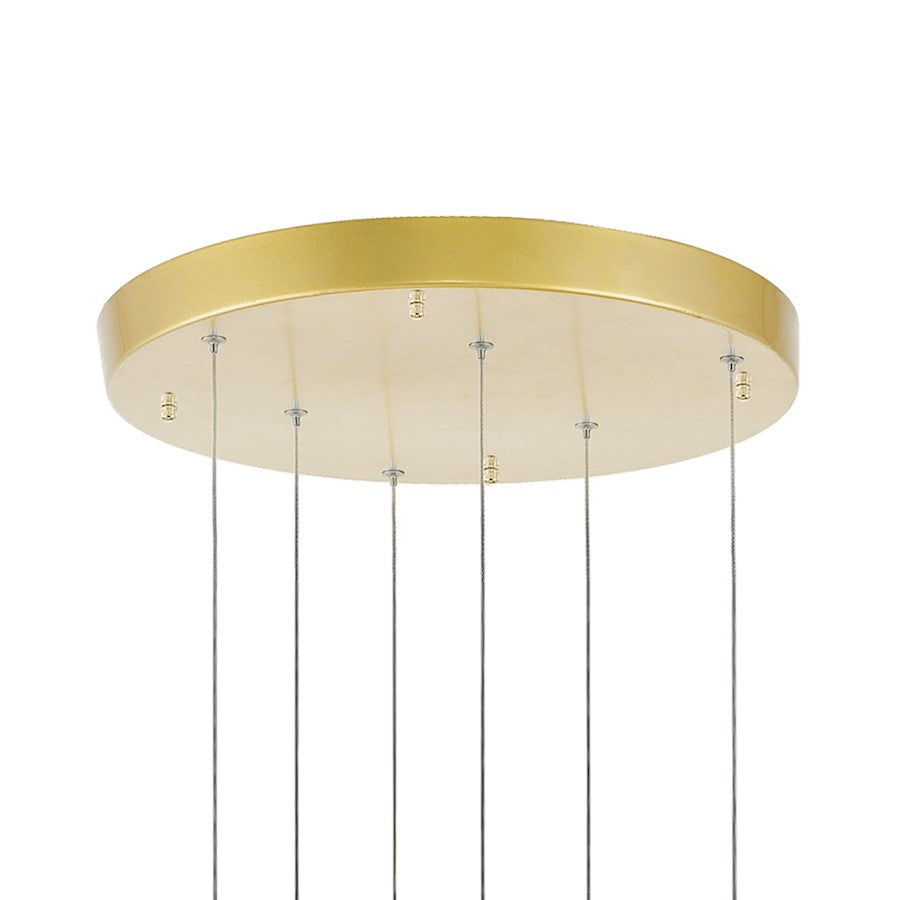 Carolina Down 16" Chandelier, Gold Leaf