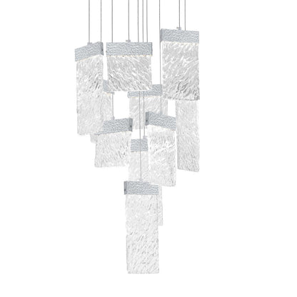 Carolina Down 20" Chandelier, Pewter