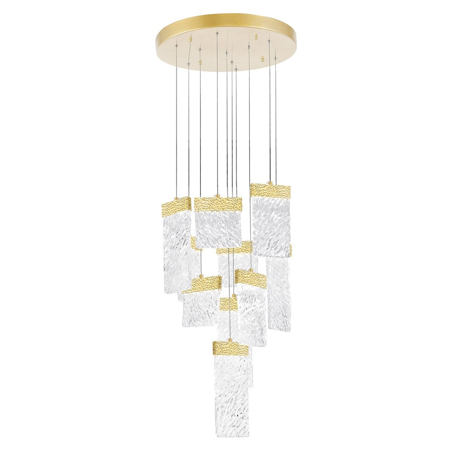 CWI Lighting Carolina Down 20" Chandelier, Gold Leaf/Clear - 1090P20-10-620