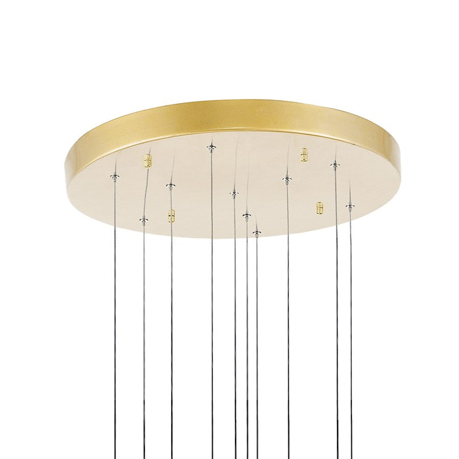 Carolina Down 20" Chandelier, Gold Leaf