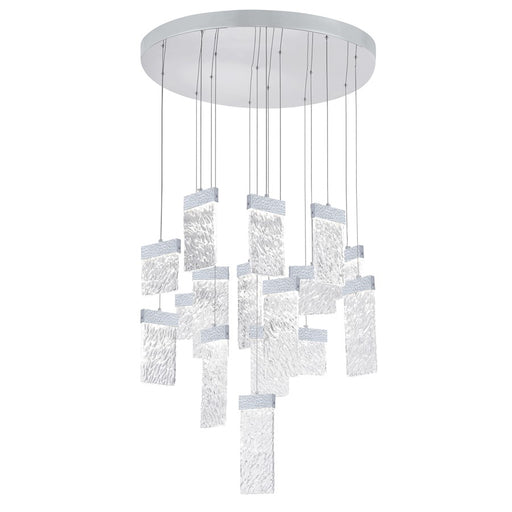 CWI Lighting Carolina Down 32" Chandelier, Pewter/Clear - 1090P32-16-269