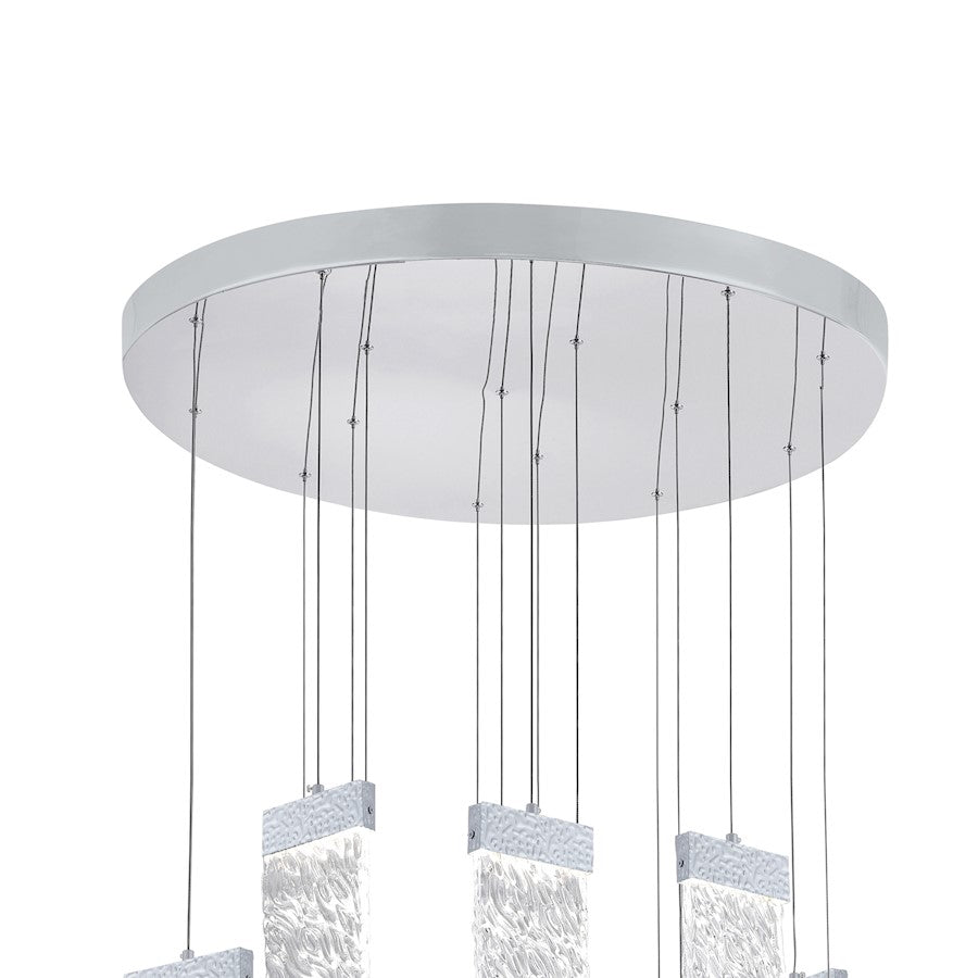 32" Chandelier, Pewter