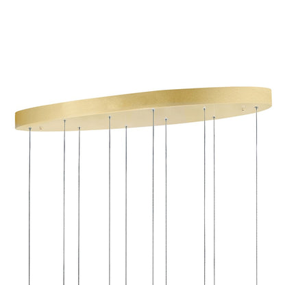 Carolina Down 40" Chandelier, Gold Leaf