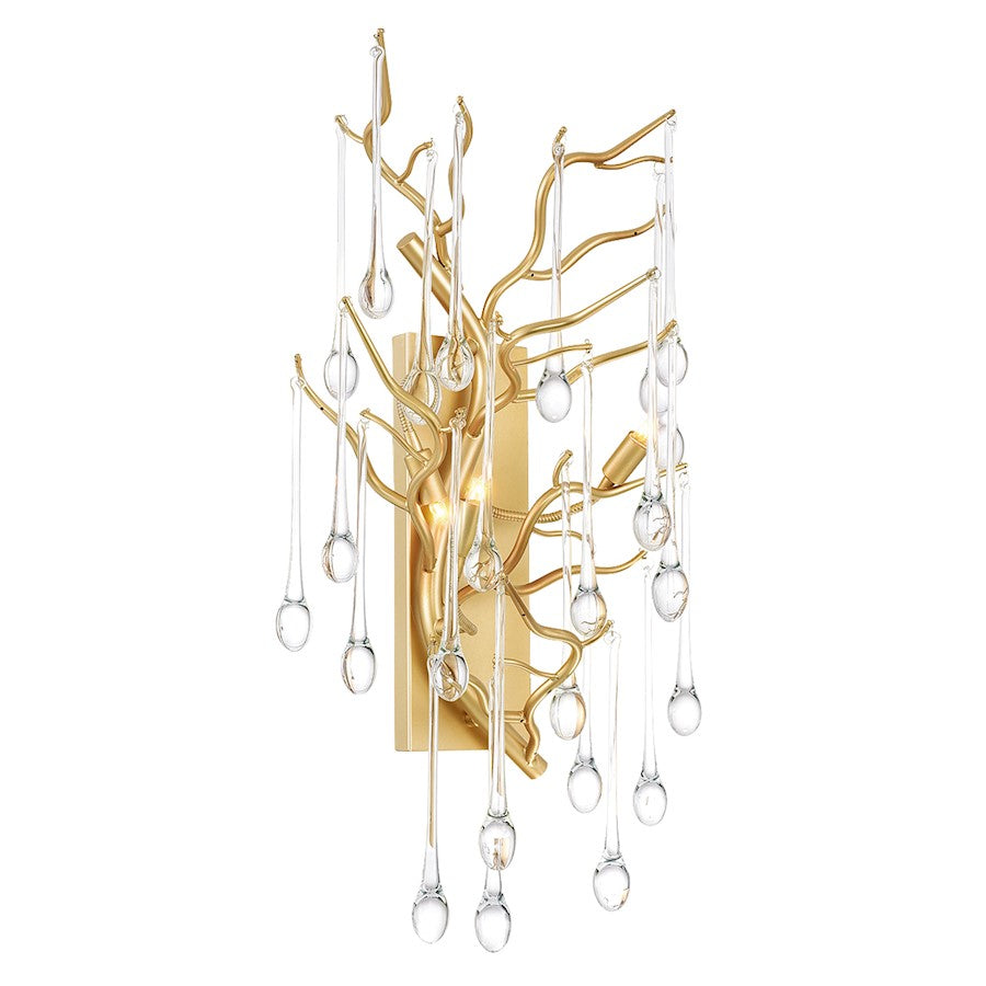 CWI Lighting Anita 3 Light Wall Light, Gold Leaf - 1094W11-3-620