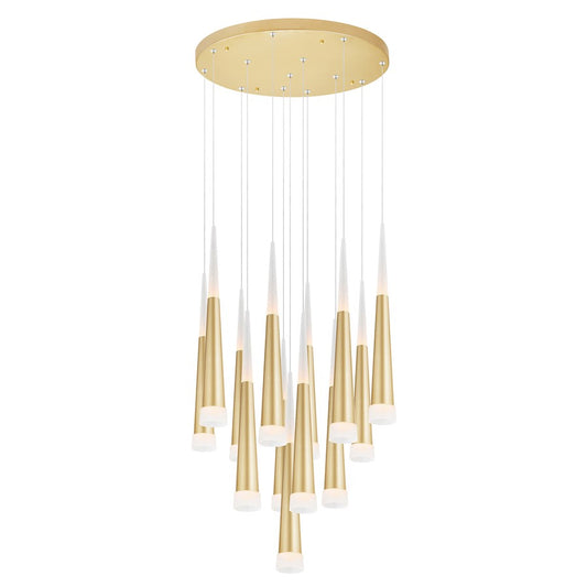 CWI Lighting Andes 20" Multi Pendant, Satin Gold - 1103P20-13-602