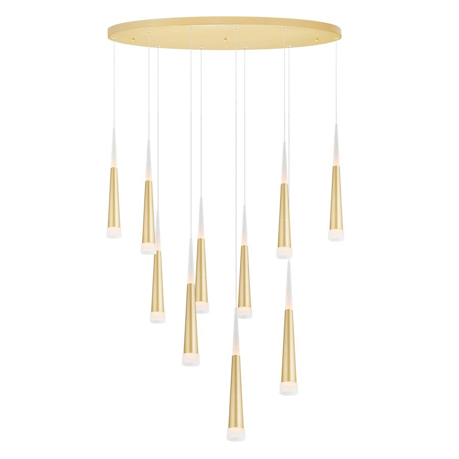 CWI Lighting Andes 40" Multi Pendant, Satin Gold - 1103P40-10-602