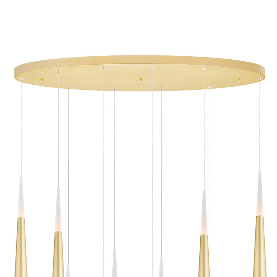 40" Multi Pendant, Satin Gold