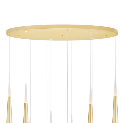 40" Multi Pendant, Satin Gold