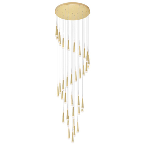 CWI Lighting Andes Conical Multi Pendant, Satin Gold - 1103P40-36-602