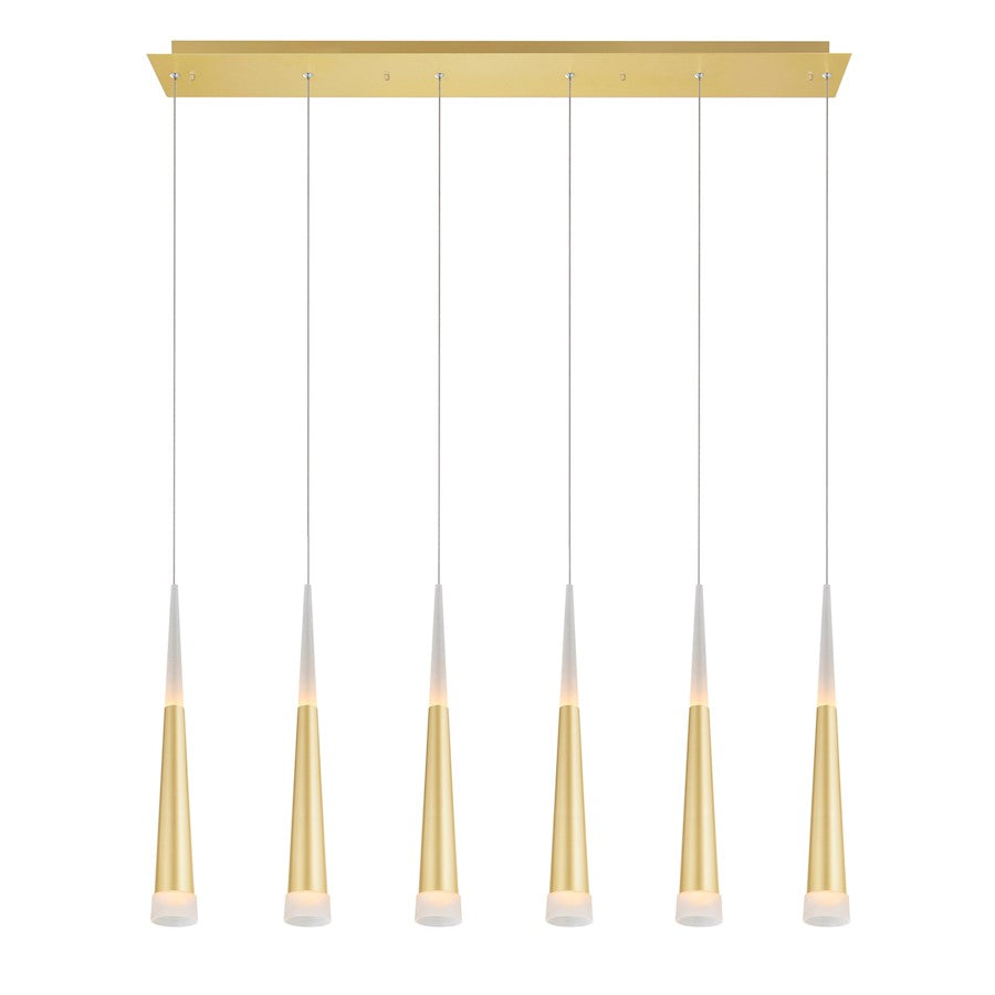 CWI Lighting Andes Chandelier, Satin Gold - 1103P40-6-602