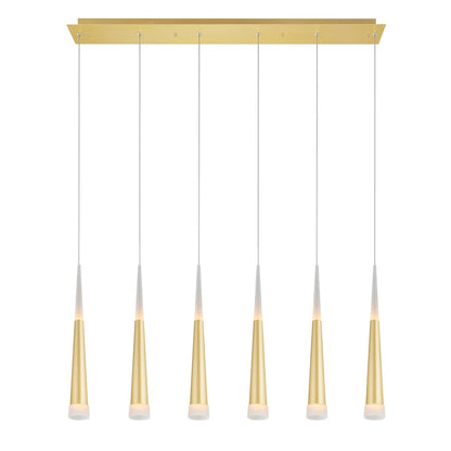 CWI Lighting Andes Chandelier, Satin Gold - 1103P40-6-602