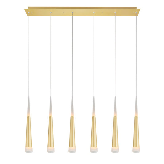 CWI Lighting Andes Chandelier, Satin Gold - 1103P40-6-602