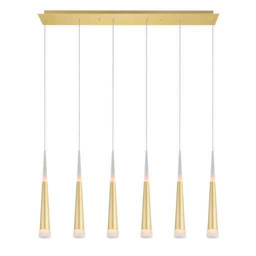 CWI Lighting Andes Chandelier, Satin Gold - 1103P40-6-602