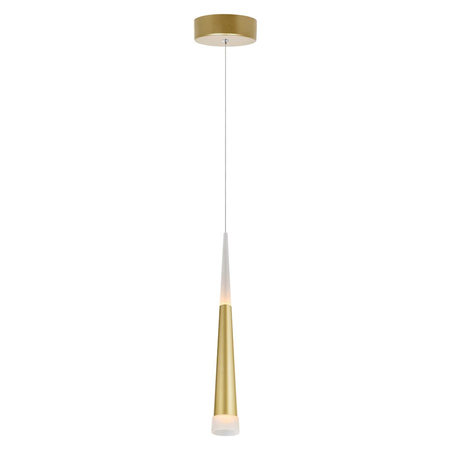 CWI Lighting Andes Down Mini Pendant, Satin Gold - 1103P5-1-602