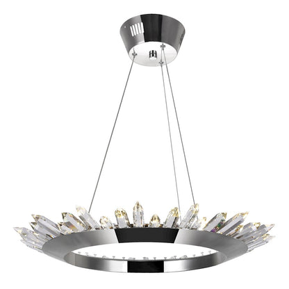 CWI Lighting Arctic Queen 24" Up Chandelier, Polished Nickel - 1108P24-613