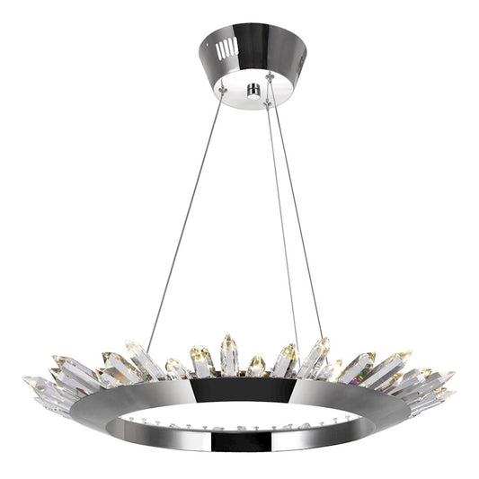 CWI Lighting Arctic Queen 24" Up Chandelier, Polished Nickel - 1108P24-613