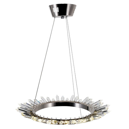 24" Up Chandelier, Polished Nickel