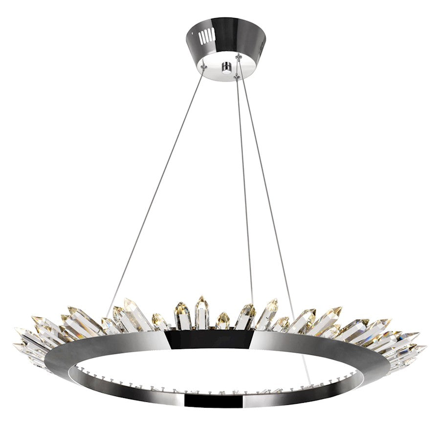 CWI Lighting Arctic Queen 32" Up Chandelier, Polished Nickel - 1108P32-613