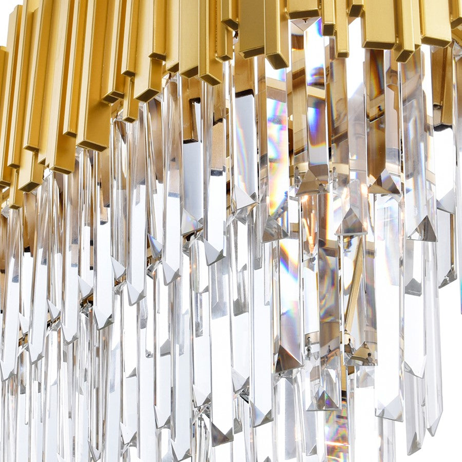 9 Light Chandelier, Medallion Gold