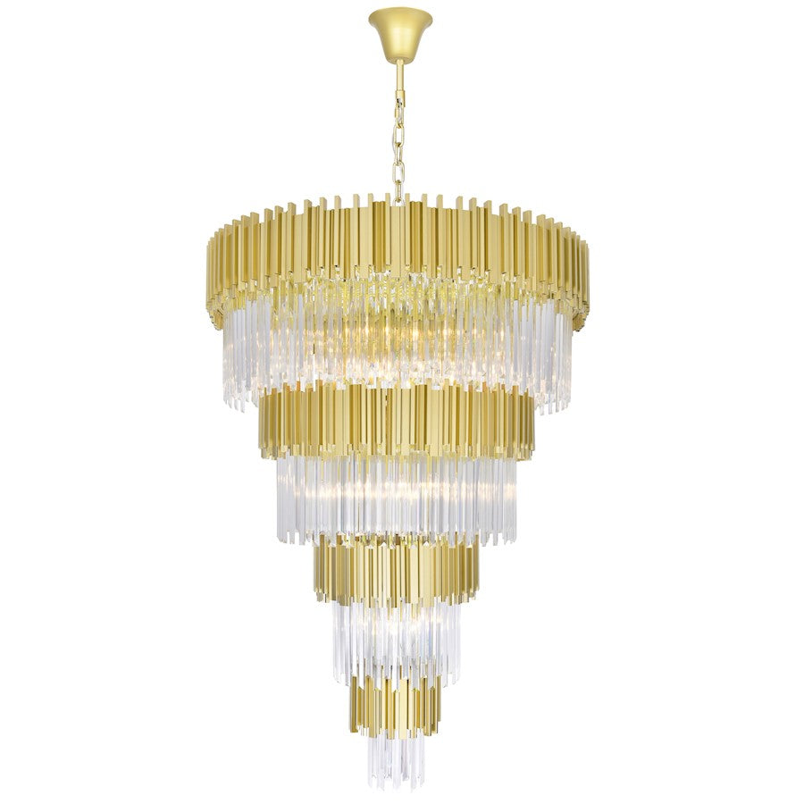 CWI Lighting Deco 34 Light Down Chandelier, Medallion Gold - 1112P40-34-169