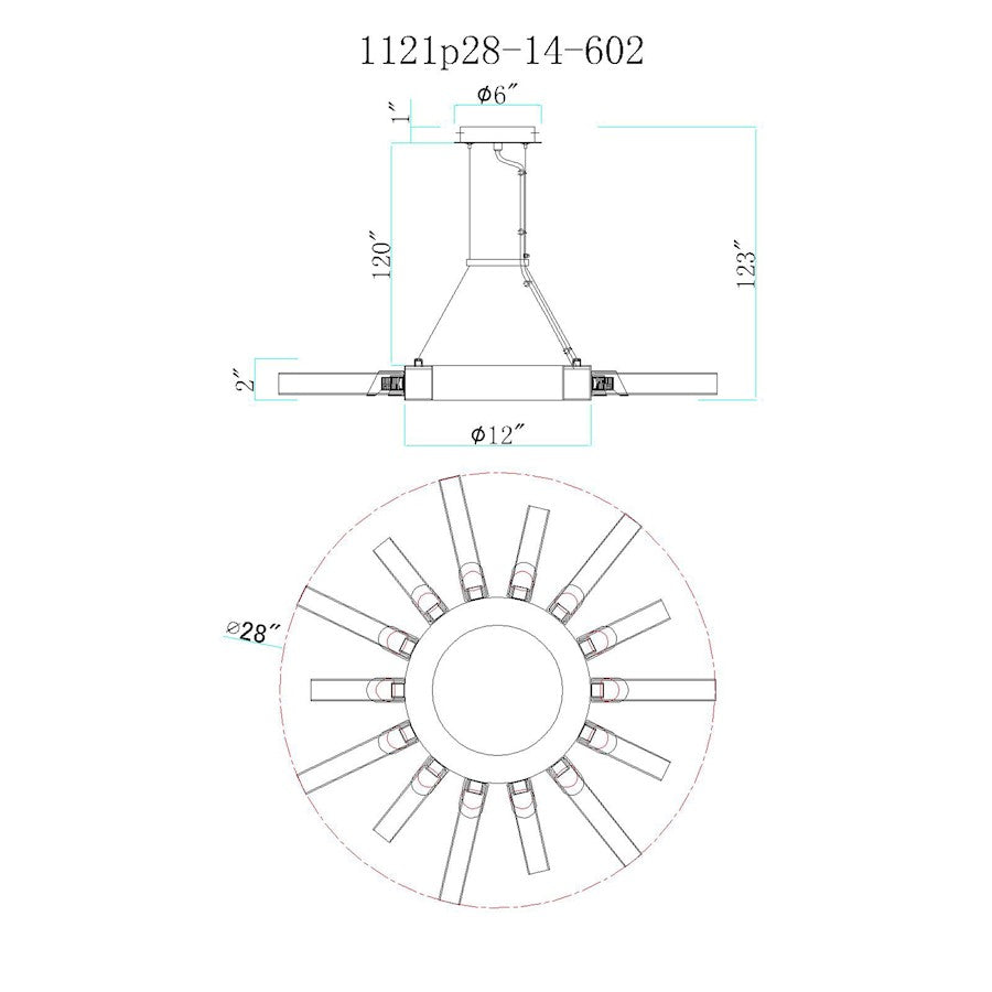 14 Light Chandelier, Satin Gold