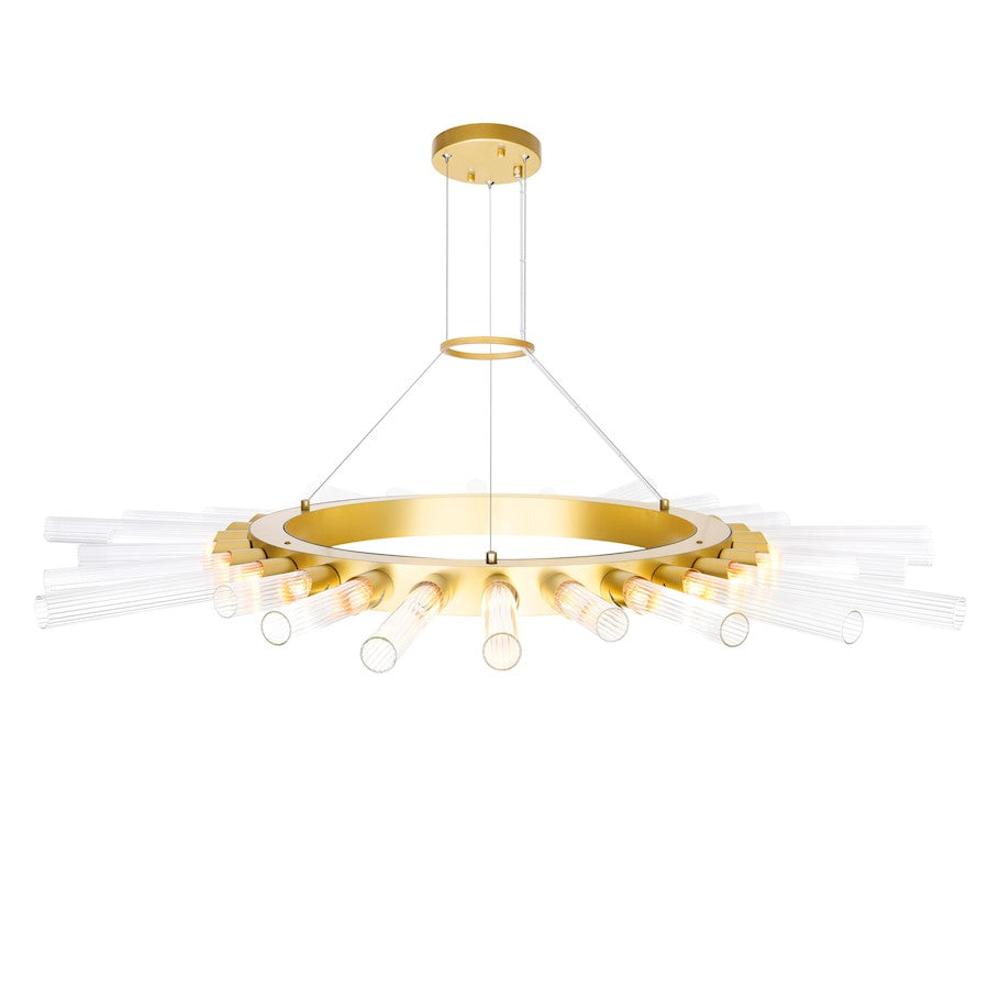 28 Light Chandelier, Satin Gold