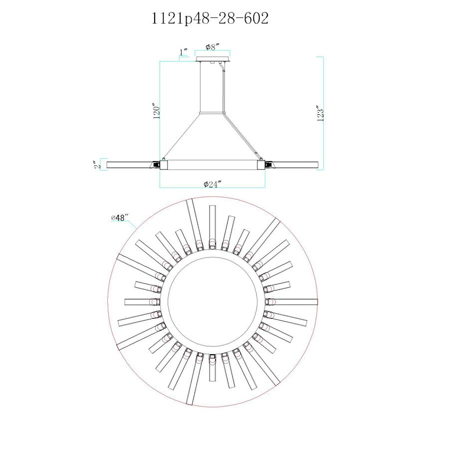 28 Light Chandelier, Satin Gold