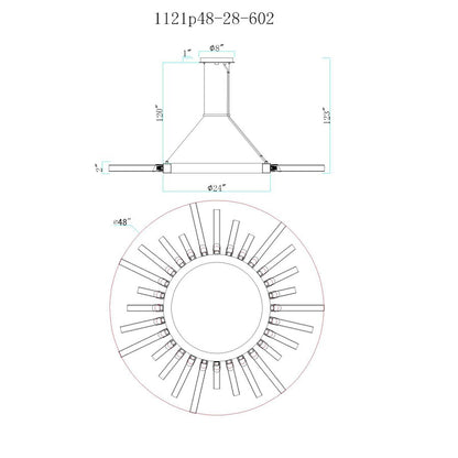 28 Light Chandelier, Satin Gold