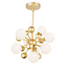 CWI Lighting Element 8 Light Chandelier, Sun Gold/Frosted - 1125P16-8-268