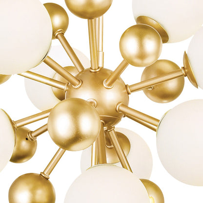 8 Light Chandelier, Sun Gold