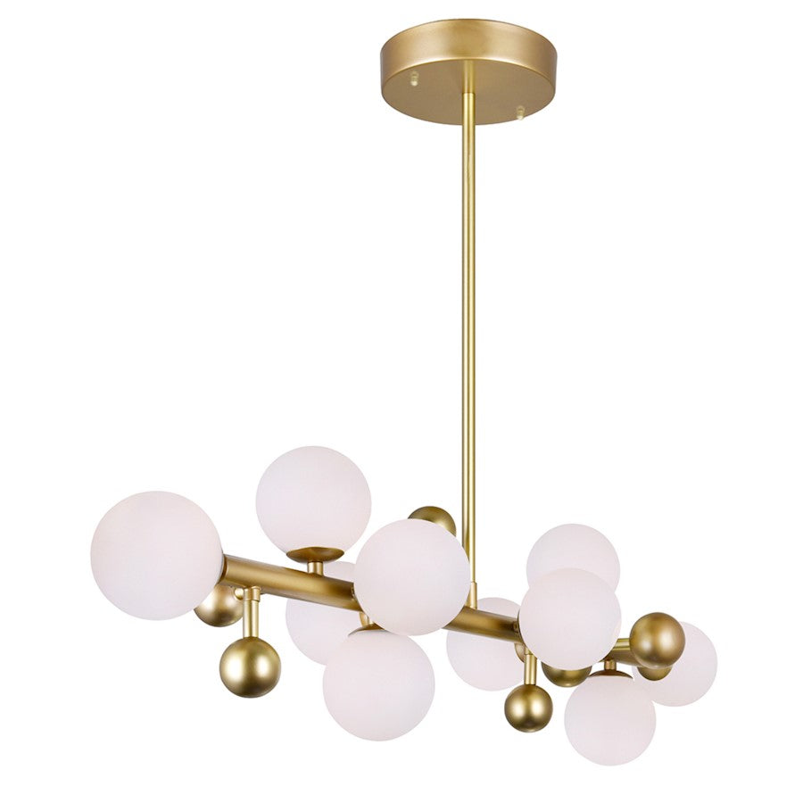 10 Light Chandelier, Sun Gold