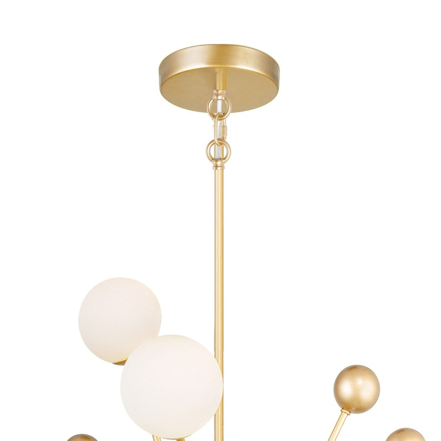 17 Light Chandelier, Sun Gold