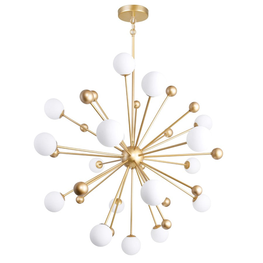 17 Light Chandelier, Sun Gold