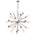 CWI Element 17 Light Chandelier, Polished Nickel/Frosted - 1125P39-17-613