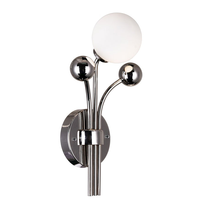 CWI Lighting Element 1 Light Wall Light, Polished Nickel/Frosted
